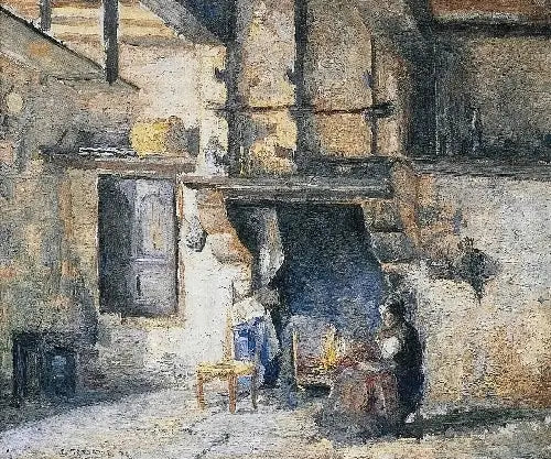Kök i huset Piette, Montfoucault - Camille Pissarro