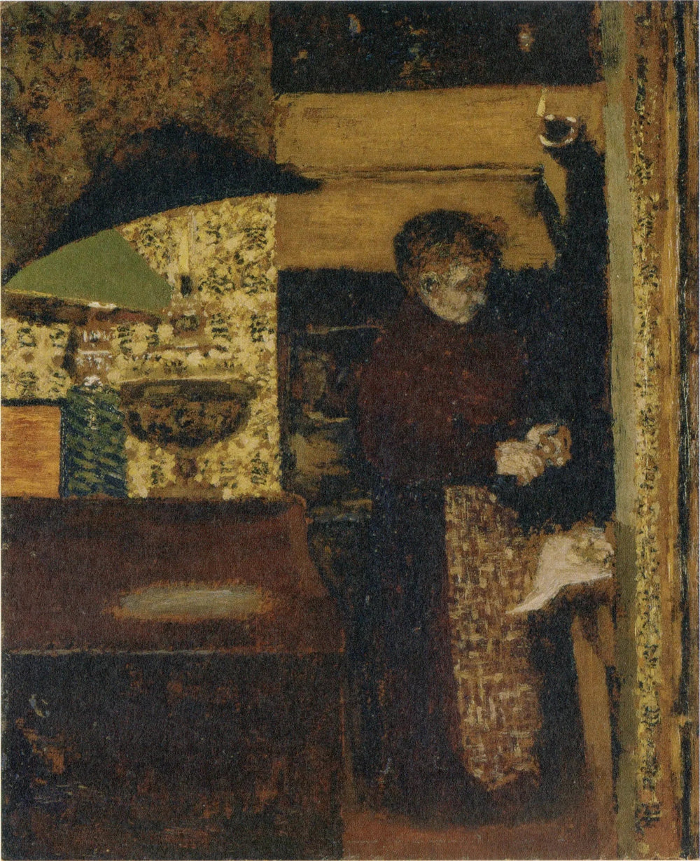 La cuisinière, Madame Vuillard épluchant des pommes de terre - Édouard Vuillard image 1 reproduction artisanale de tableau