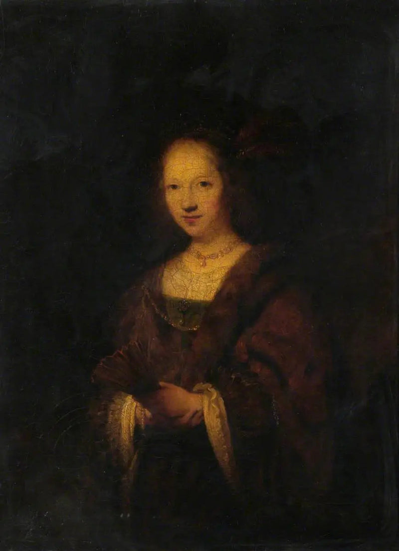 Damen med fanan (efter Rembrandt) - Joshua Reynolds