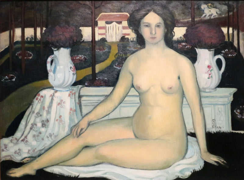 Damen vid den inhägnade trädgården - Maurice Denis