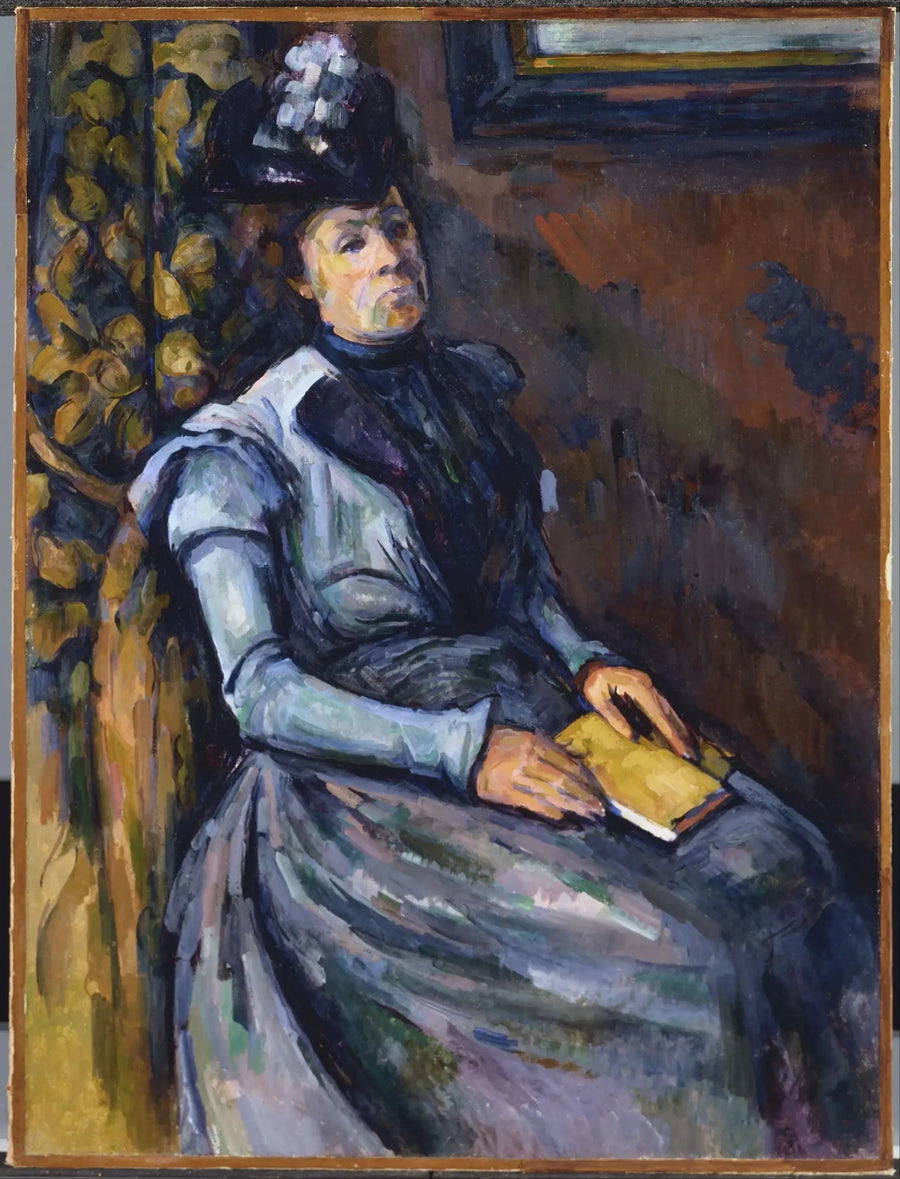 Damen med boken - Paul Cézanne