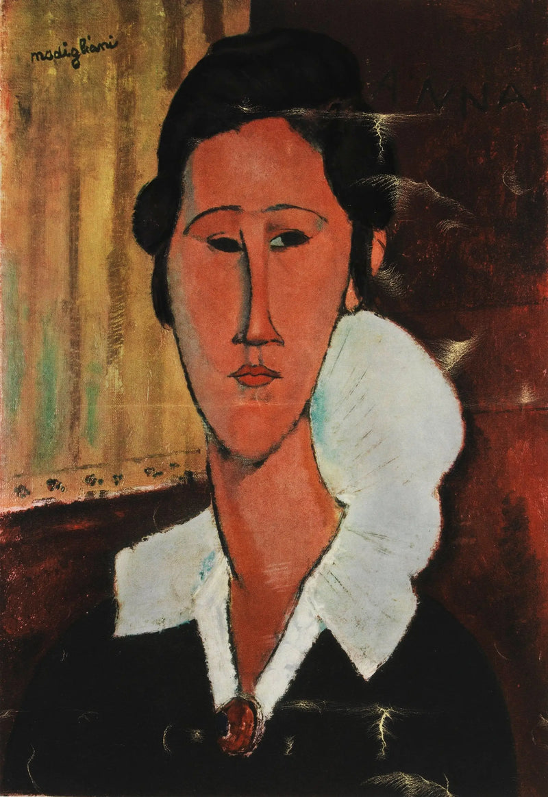 Damen med halsduken - Amedeo Modigliani