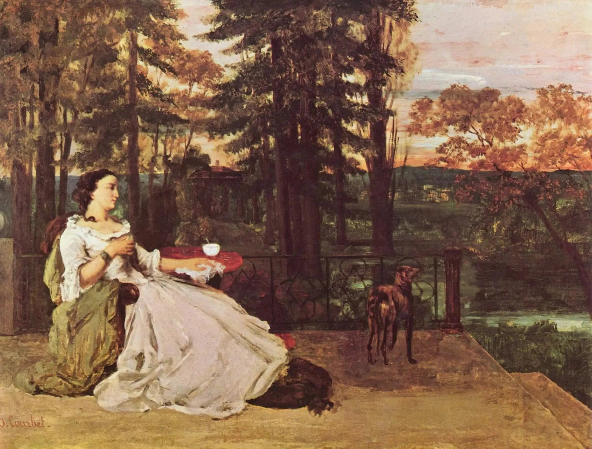 La Dame de Francfort - Gustave Courbet image 1 copie de tableau peinte à la main