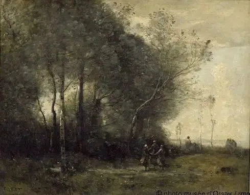 Dansens av herdeinnorna. Minne från Arleux - Jean-Baptiste Camille Corot