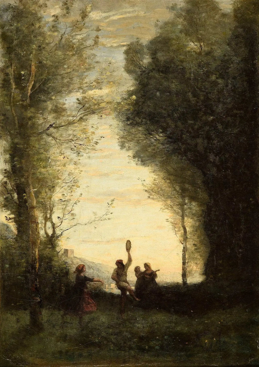Den italienska dansen - Jean-Baptiste Camille Corot