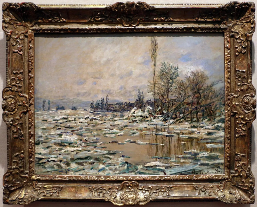 La Débâcle, Grått Väder - Claude Monet