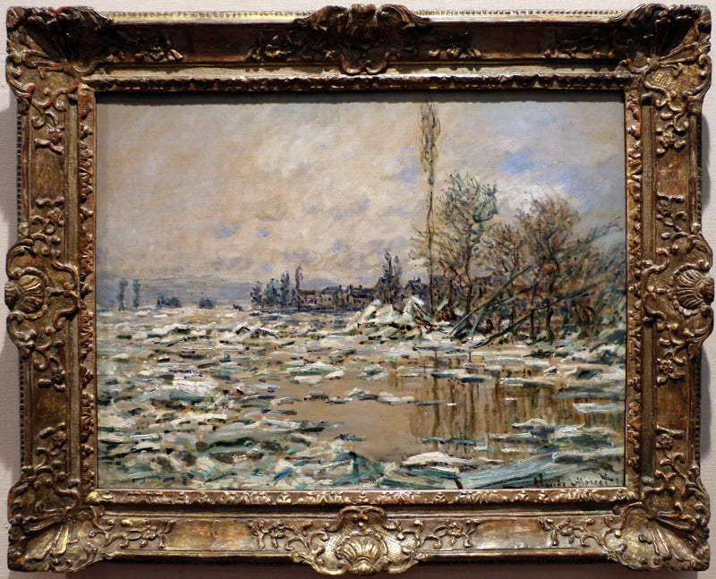 La Débâcle, Grått Väder - Claude Monet