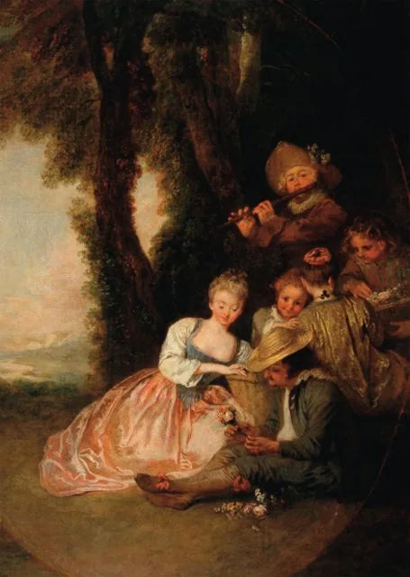 Den efterlängtade deklarationen - Antoine Watteau
