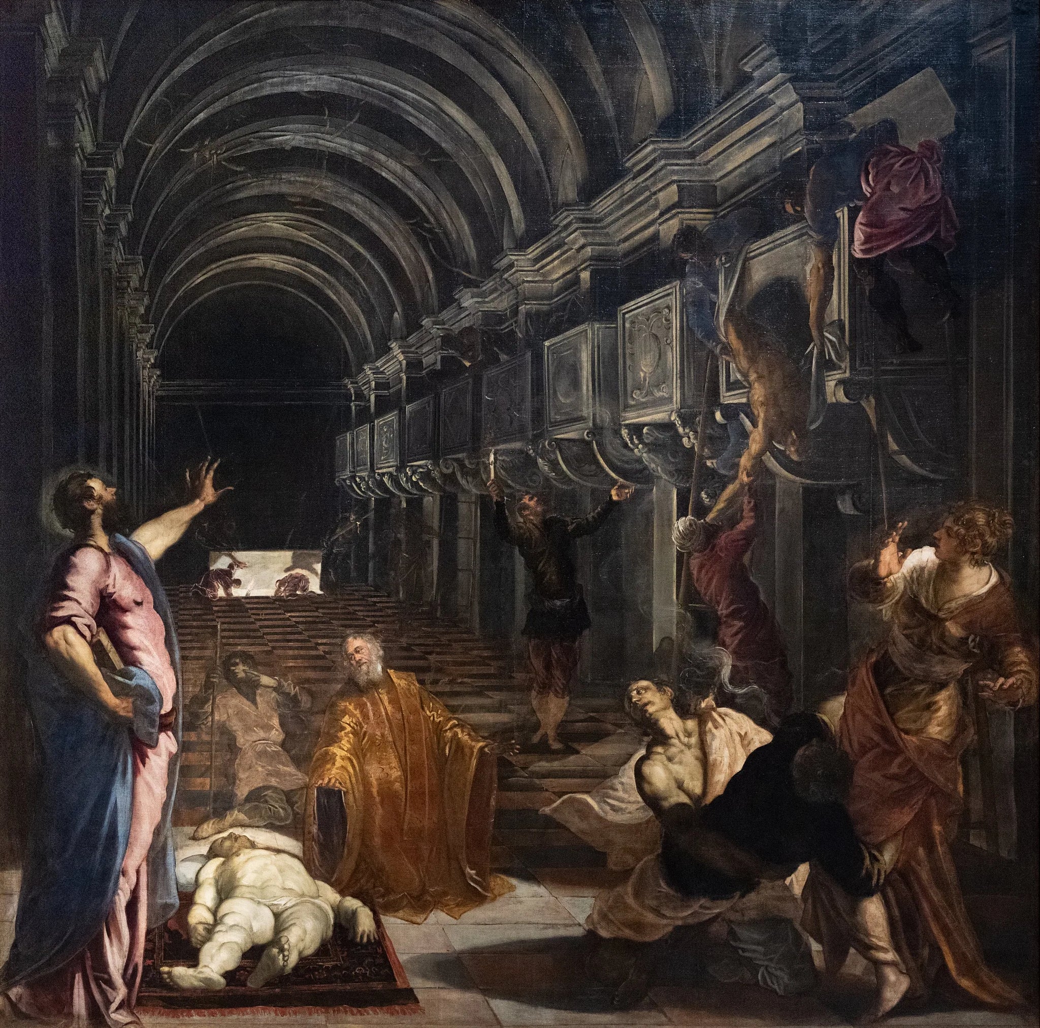 La Découverte du corps de Saint Marc - Jacopo Tintoretto image 1 tableau peint à l’huile sur toile