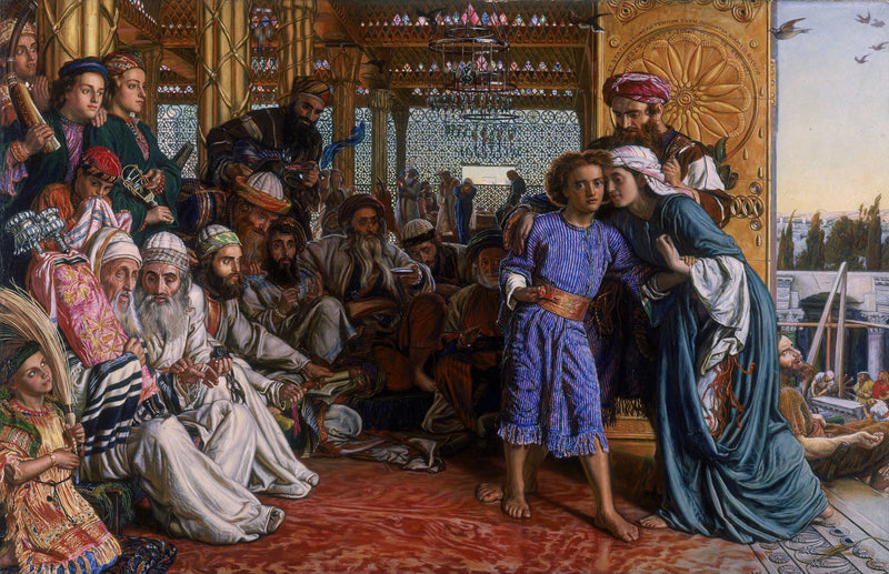 Föreställning av Frälsarens upptäckt i templet - William Holman Hunt