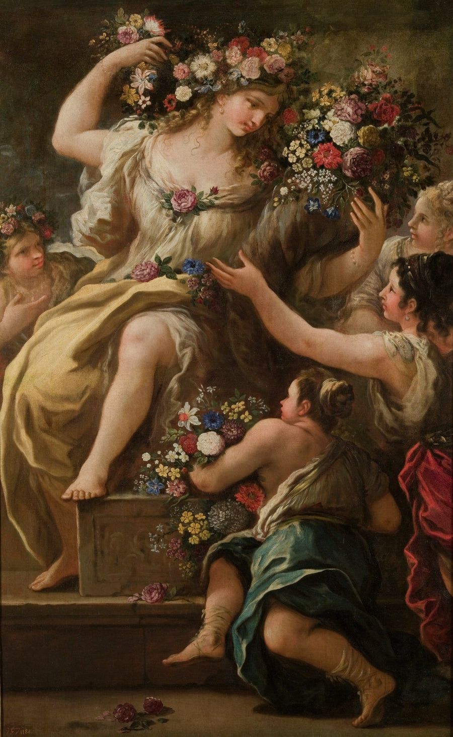 Gudinnan Flora - Luca Giordano