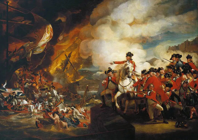 Förlusten av flytande batterier i Gibraltar, september 1782 - John Singleton Copley
