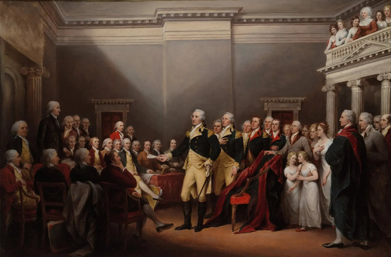 Generals Washingtons avgång den 23 december 1783 - John Trumbull