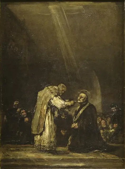 Den sista kommunionen av San José de Calasanz - Francisco de Goya