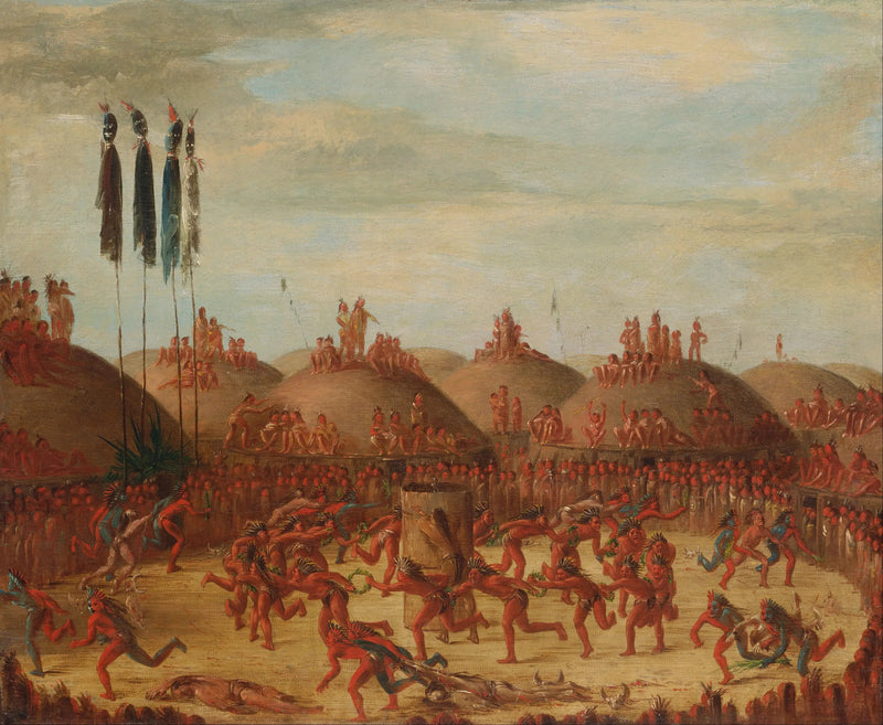 Den senaste loppet, Mandan O-kee-pa-ceremonin - George Catlin