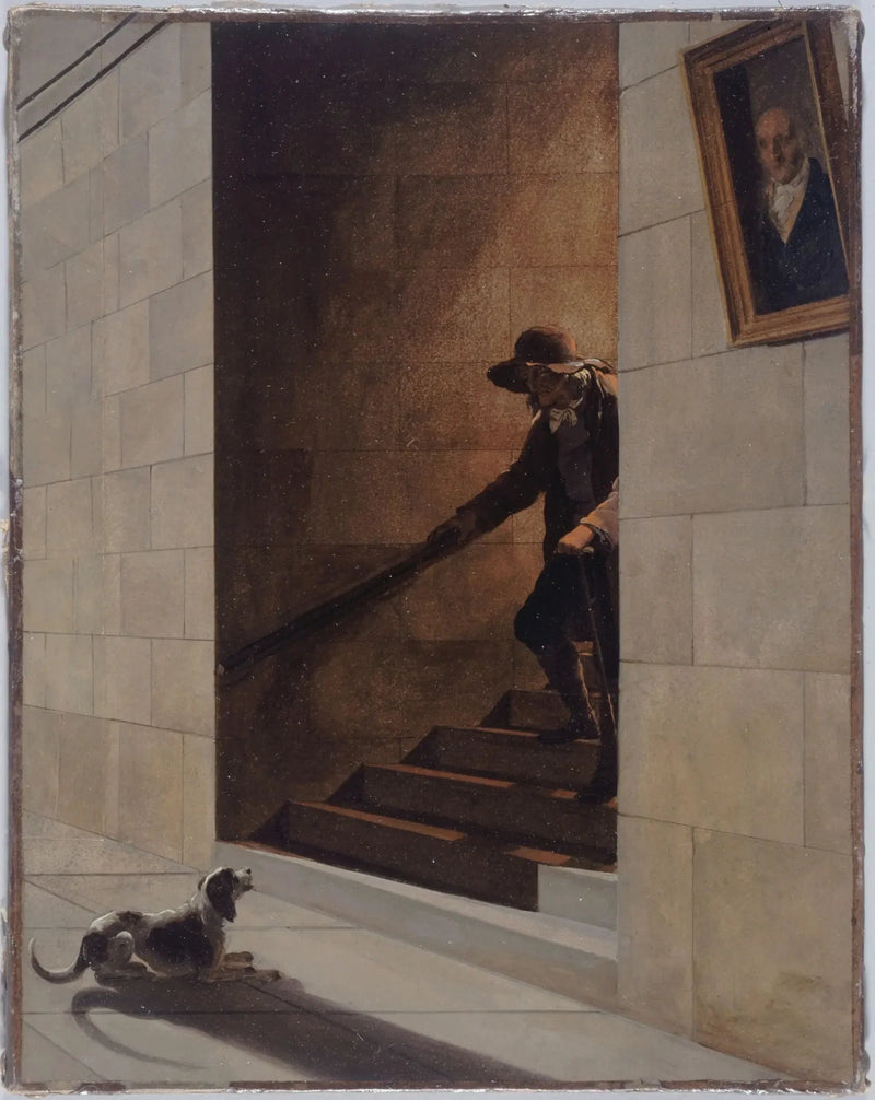 Nedgången av trappan - Louis-Léopold Boilly