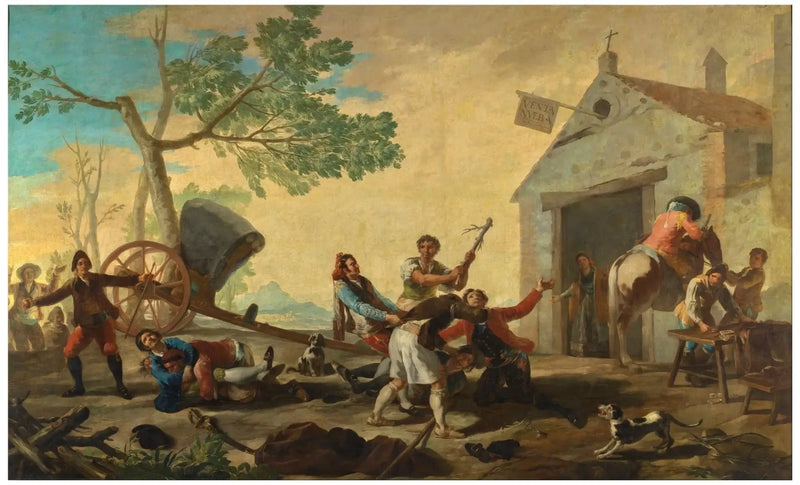 Tvisten vid den nya försäljningen - Francisco de Goya