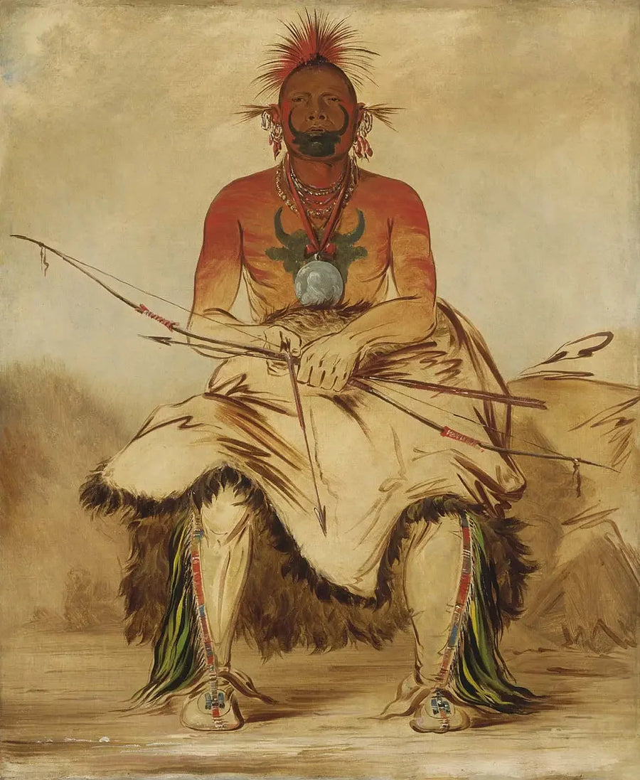La-dóo-ke-a, Buffalo Bull, en stor Pawnee-krigare - George Catlin