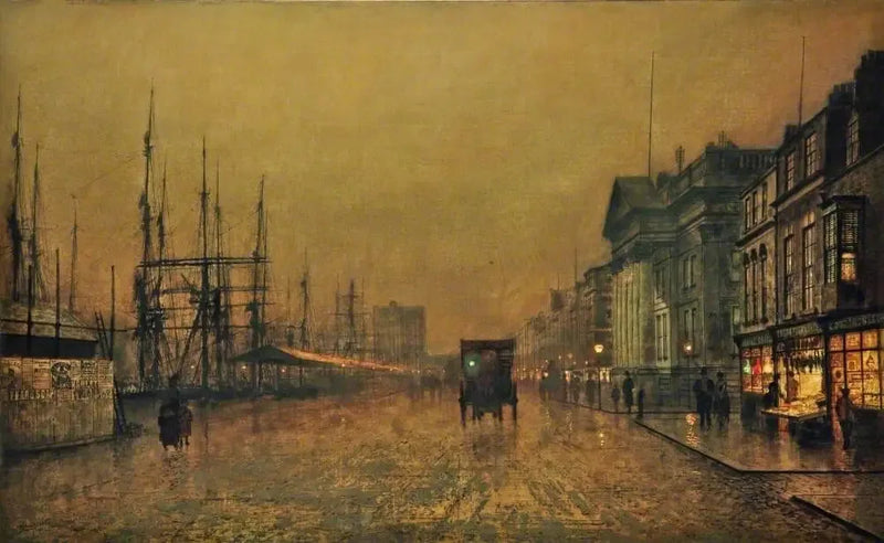 Liverpools tullhus, sett mot norr - John Atkinson Grimshaw