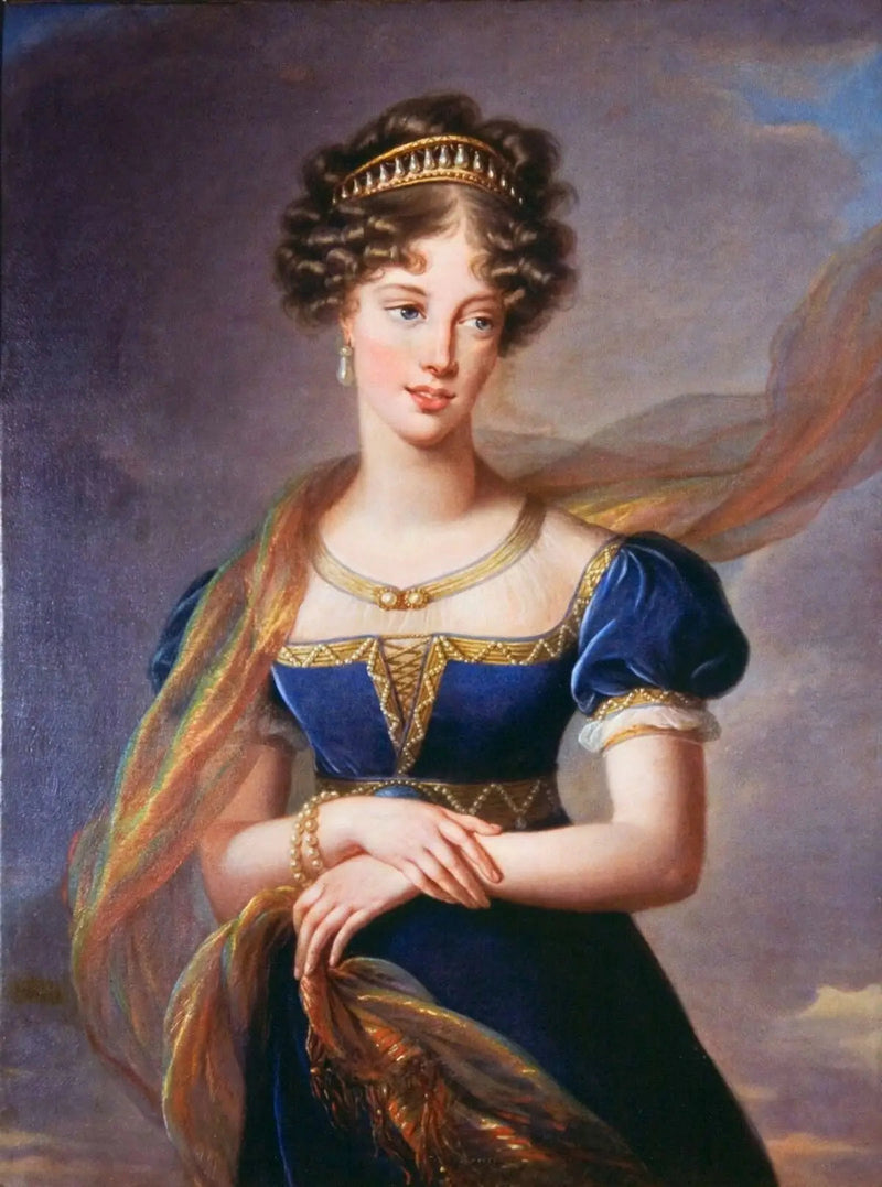 Duchessan av Berry i blå sammetklänning - Élisabeth Vigée Le Brun