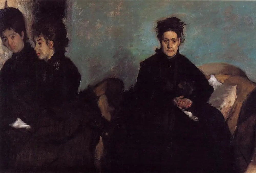 La Duchesse de Montejasi avec ses filles, Elena et Camilla - Edgar Degas image 1 tableau peint à l’huile sur toile