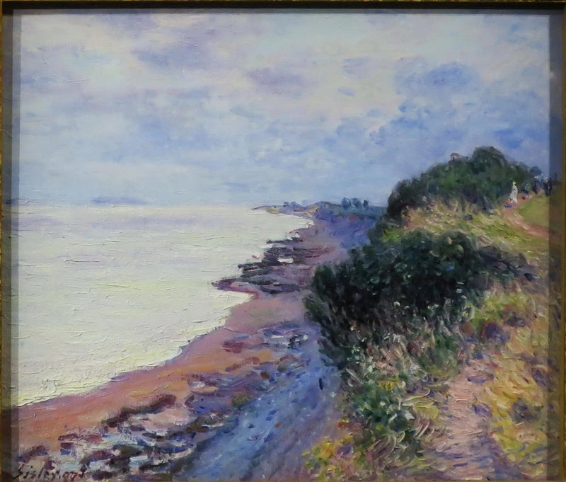 Klippan i Penarth, på kvällen, stormigt väder - Alfred Sisley