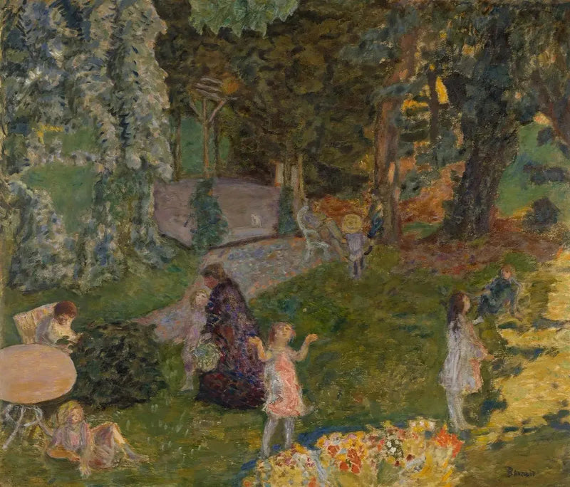 Familjen i trädgården. Grand Lemps - Pierre Bonnard