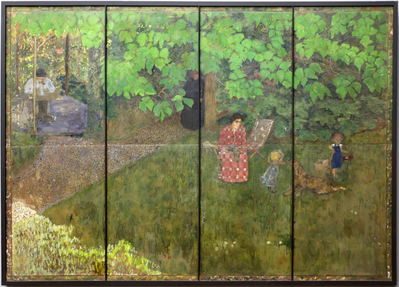 Claude Terrasses familj i trädgården - Pierre Bonnard