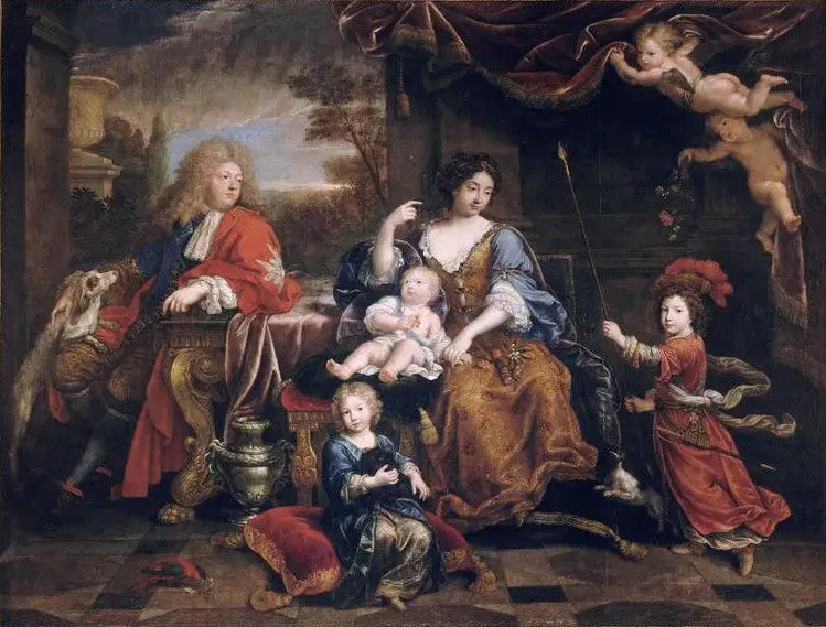 Familjen till Store Dauphin, Louis av Frankrike (1661-1711) - Pierre Mignard