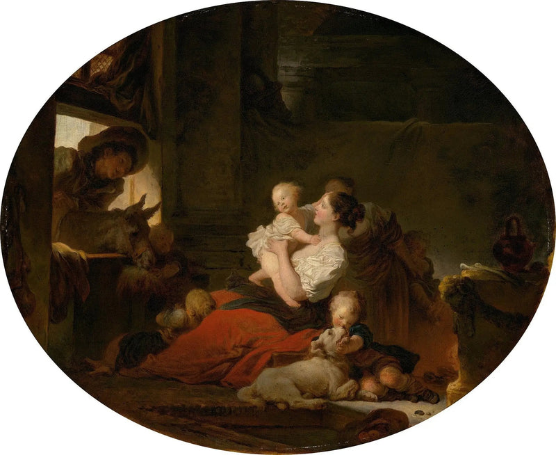 Den lyckliga familjen - Jean-Honoré Fragonard