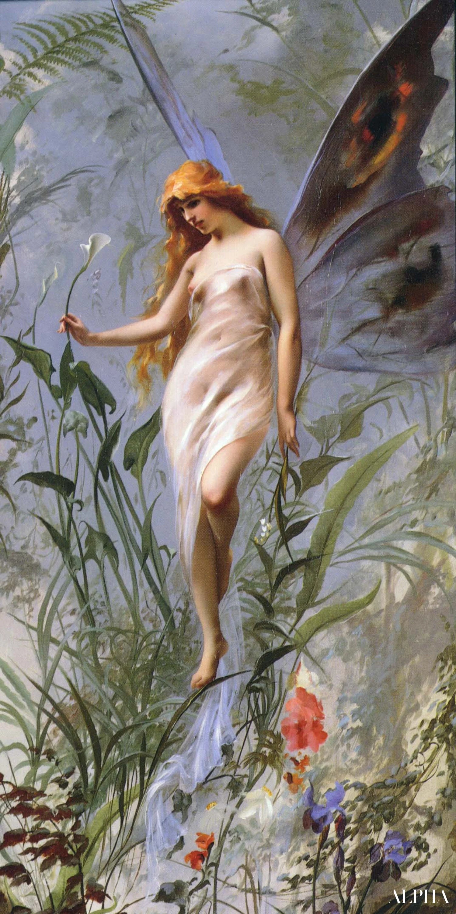 The Lily Fairy - Luis Ricardo Falero - High-end reproductions of paintings and artworks