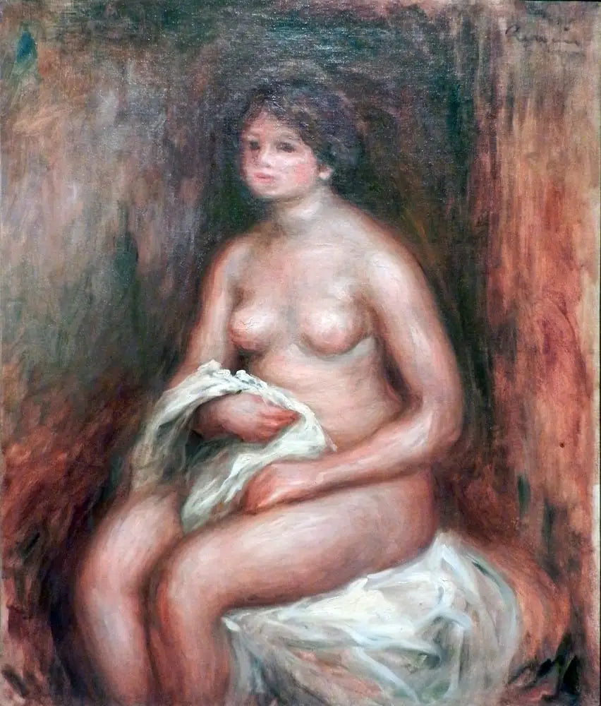 Kvinnan med draperiet - Pierre-Auguste Renoir