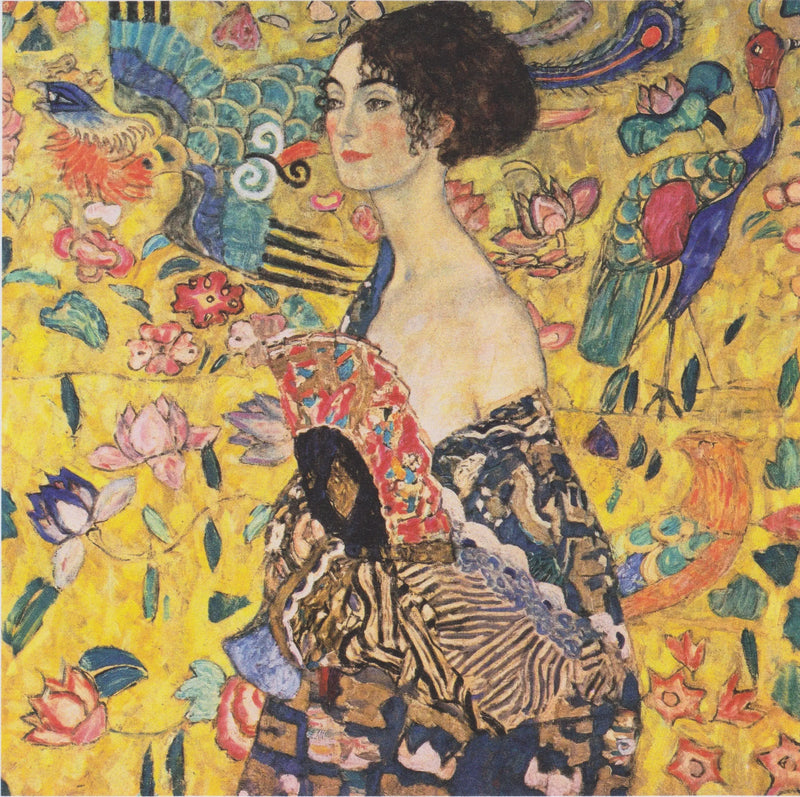 Kvinnan med fläkten - Gustav Klimt
