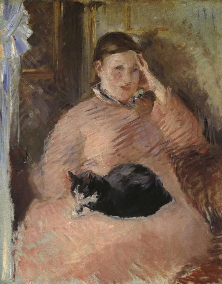 Kvinnan med katten - Édouard Manet