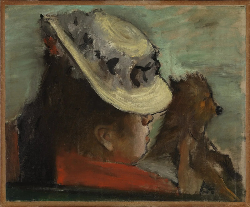 Kvinna med hund - Edgar Degas