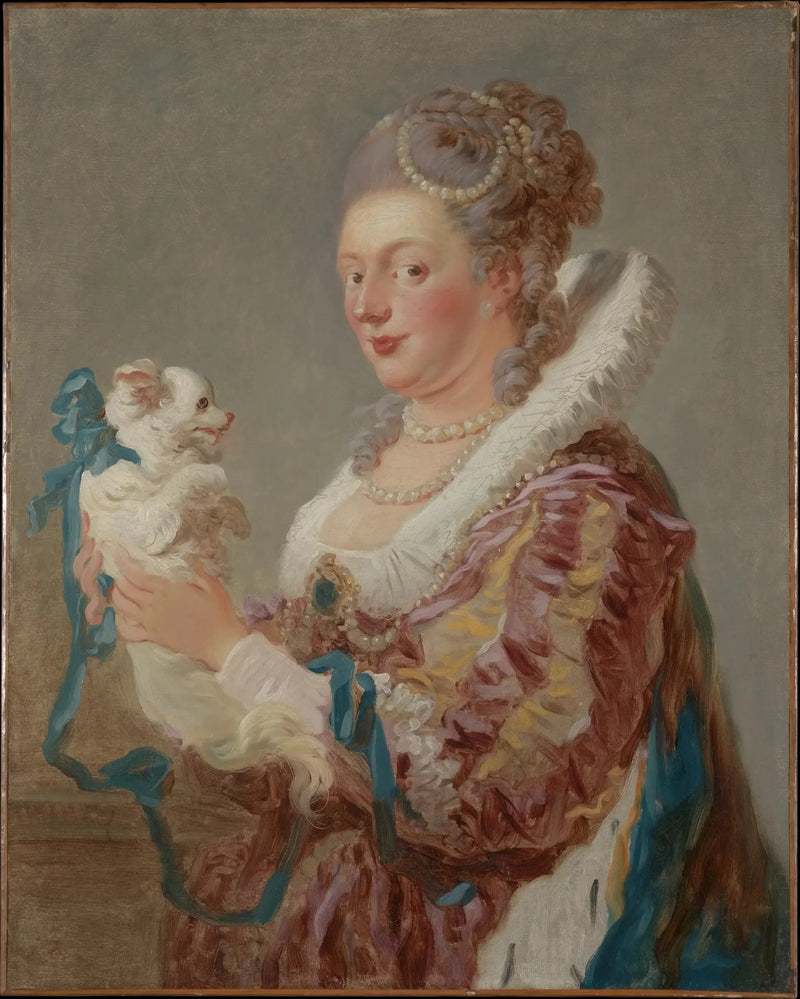 Kvinnan med hunden - Jean-Honoré Fragonard