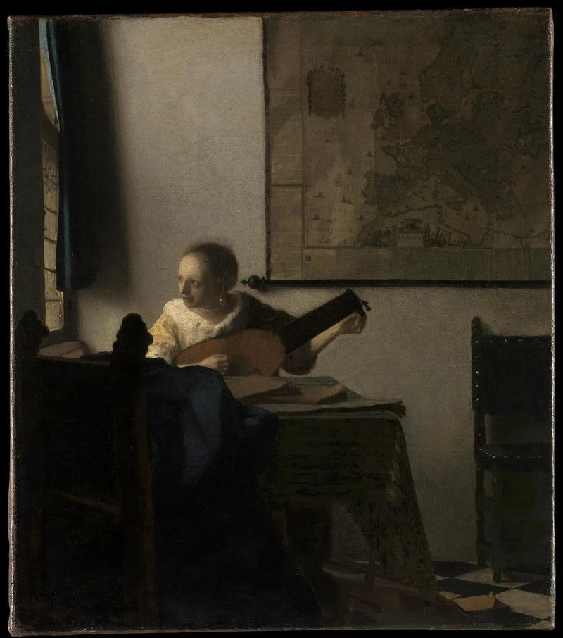 Kvinnan med lutan - Johannes Vermeer