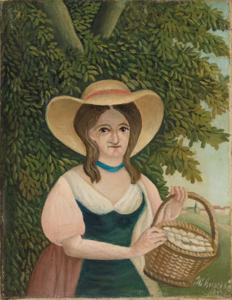 Kvinnan med äggkorgen - Henri Rousseau