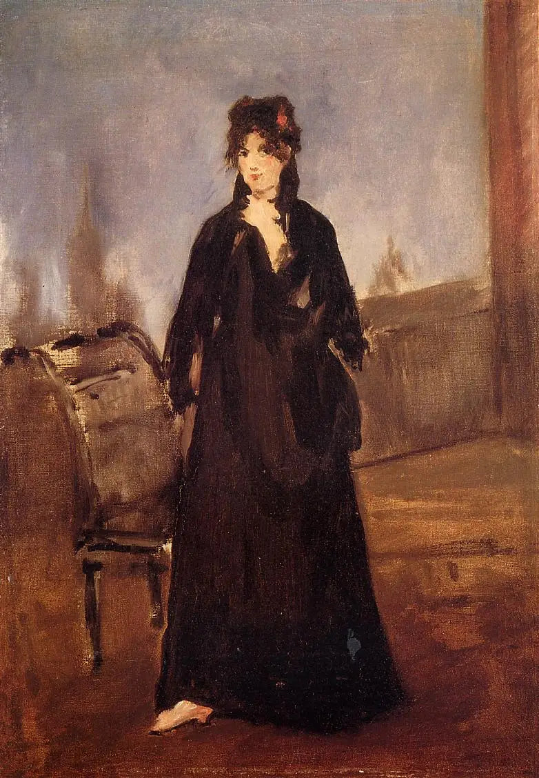 Kvinnan med de rosa skorna (Berthe Morisot) - Édouard Manet