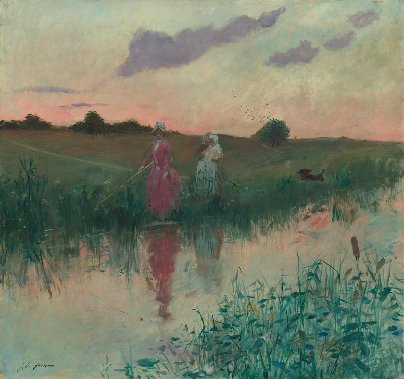 Konstnärens kvinna fiskar - Jean-Louis Forain