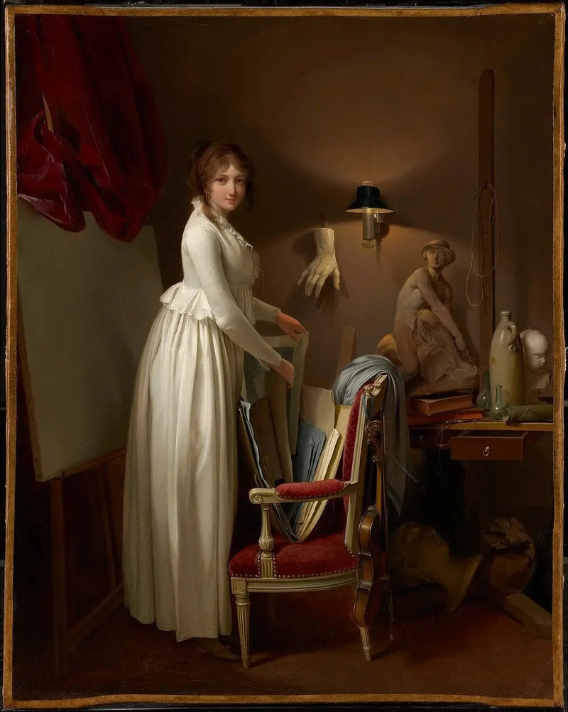 Konstnärens kvinna i sitt ateljé - Louis-Léopold Boilly