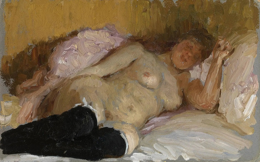 Konstnärens kvinna Natalia Nordman sovande - Ilya Repin