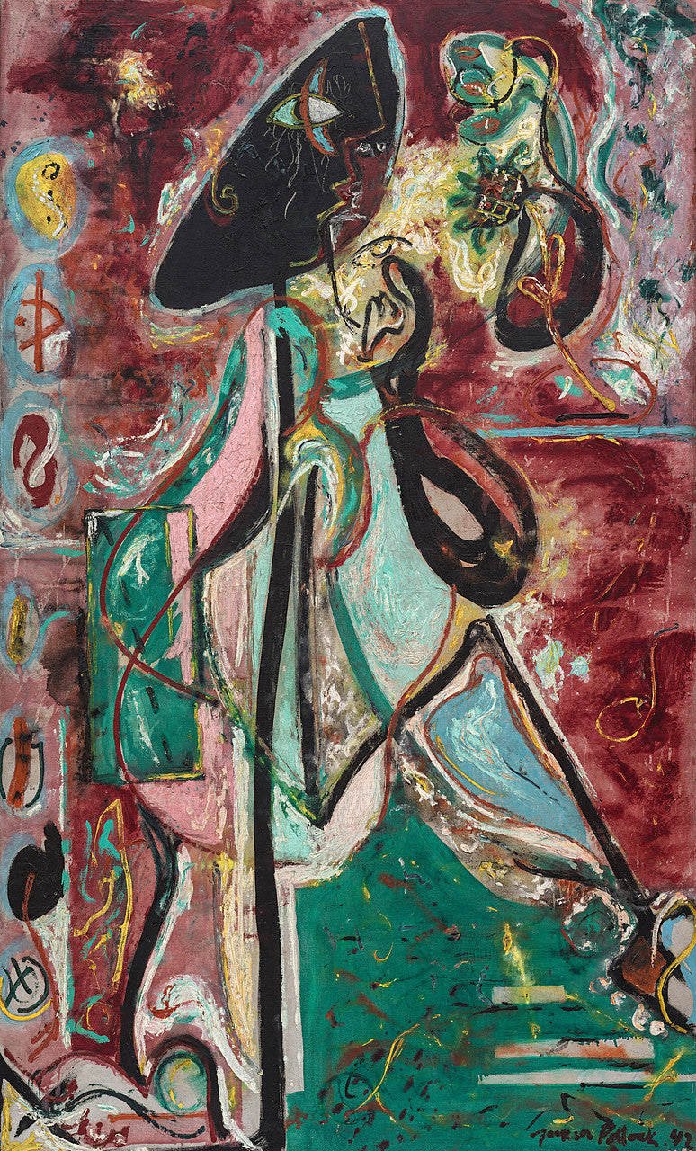 La femme de la lune - Jackson Pollock image 1 copie de tableau peinte à la main