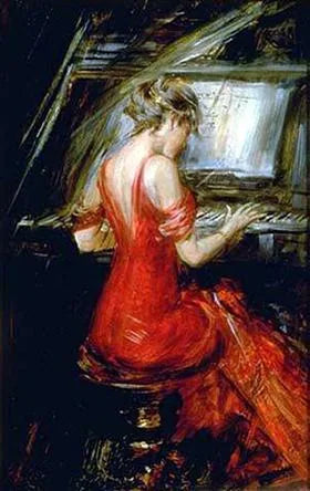 Kvinnan i rött - Giovanni Boldini