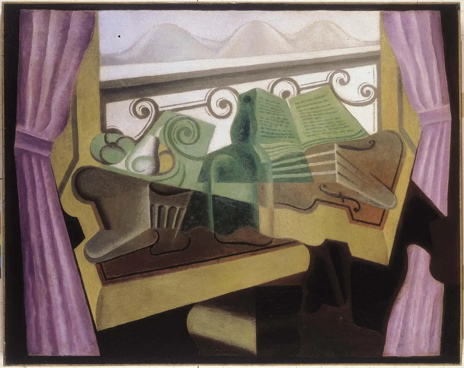 La fenêtre aux collines - Juan Gris - Alpha Reproduction