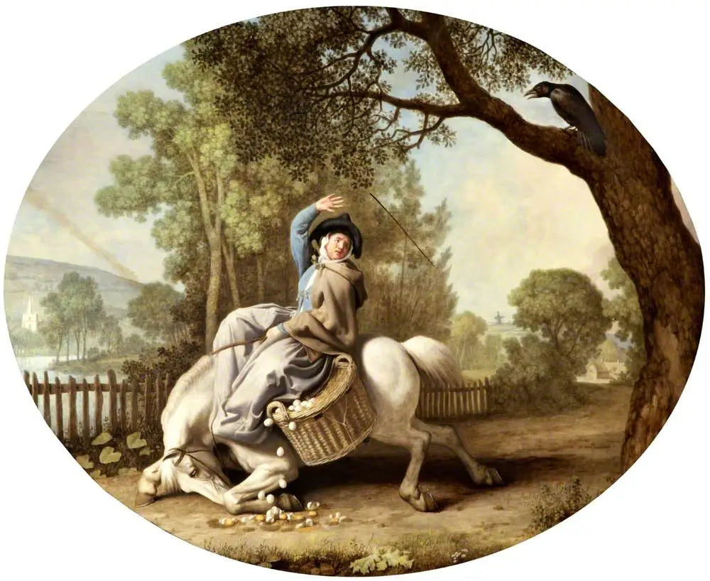La fermière et le corbeau - George Stubbs - Alpha Reproduction