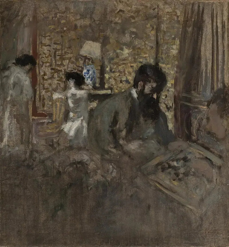 Damernaftonen, Tristan Bernard hos Madame Aron - Édouard Vuillard