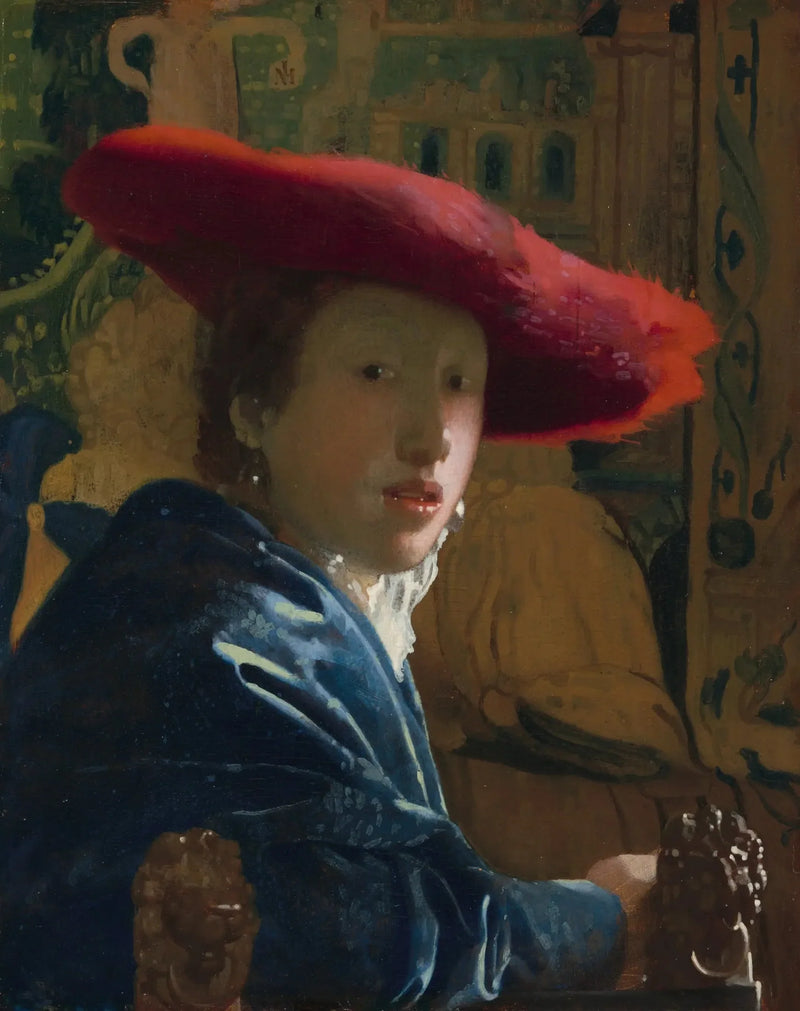 Flickan med den röda hatten - Johannes Vermeer