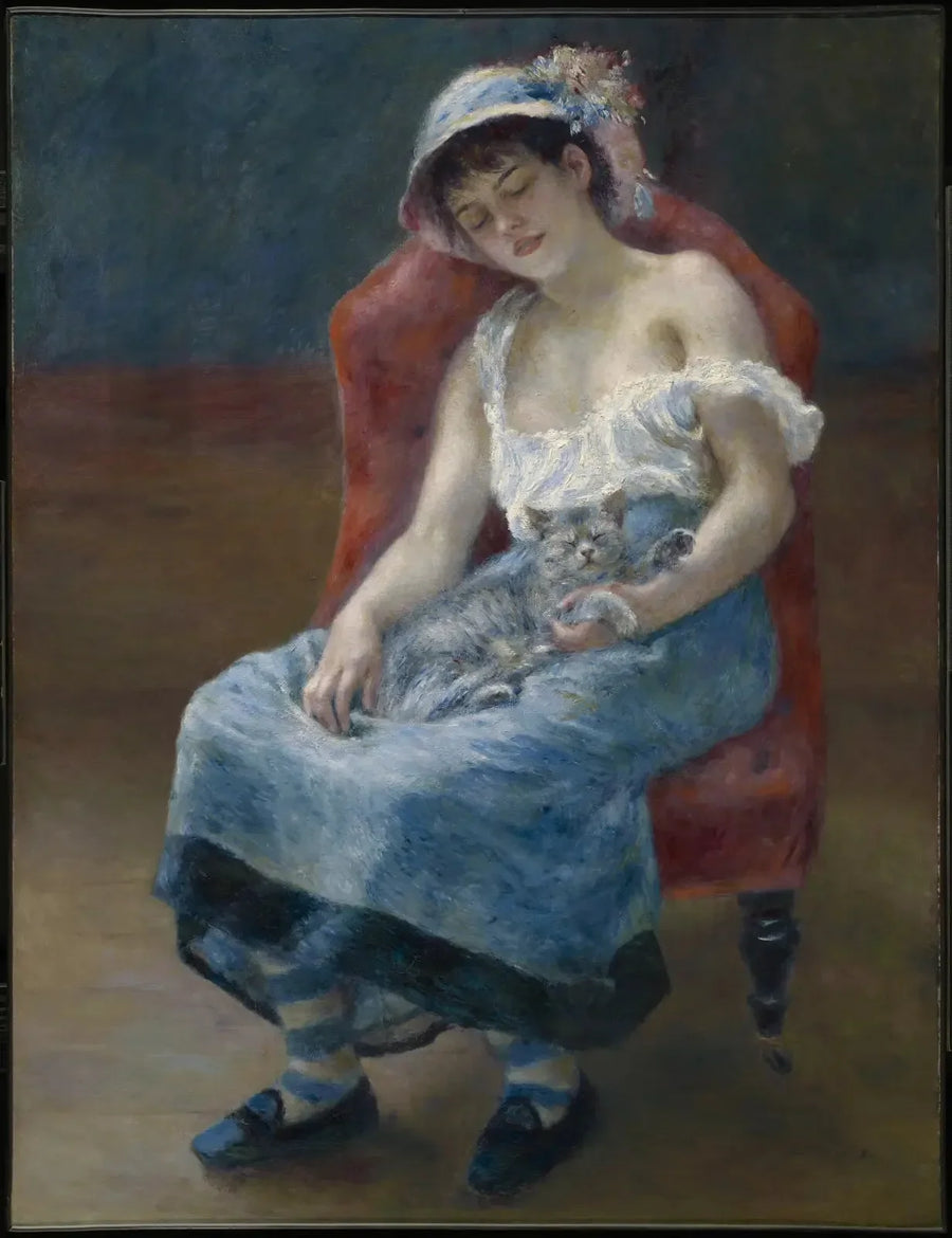 Flickan med katten - Pierre-Auguste Renoir