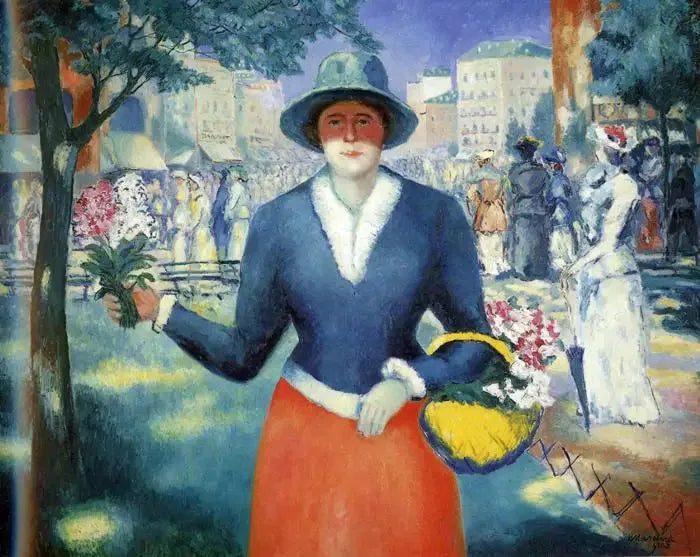 Flickan med Blommorna III - Kazimir Malevich